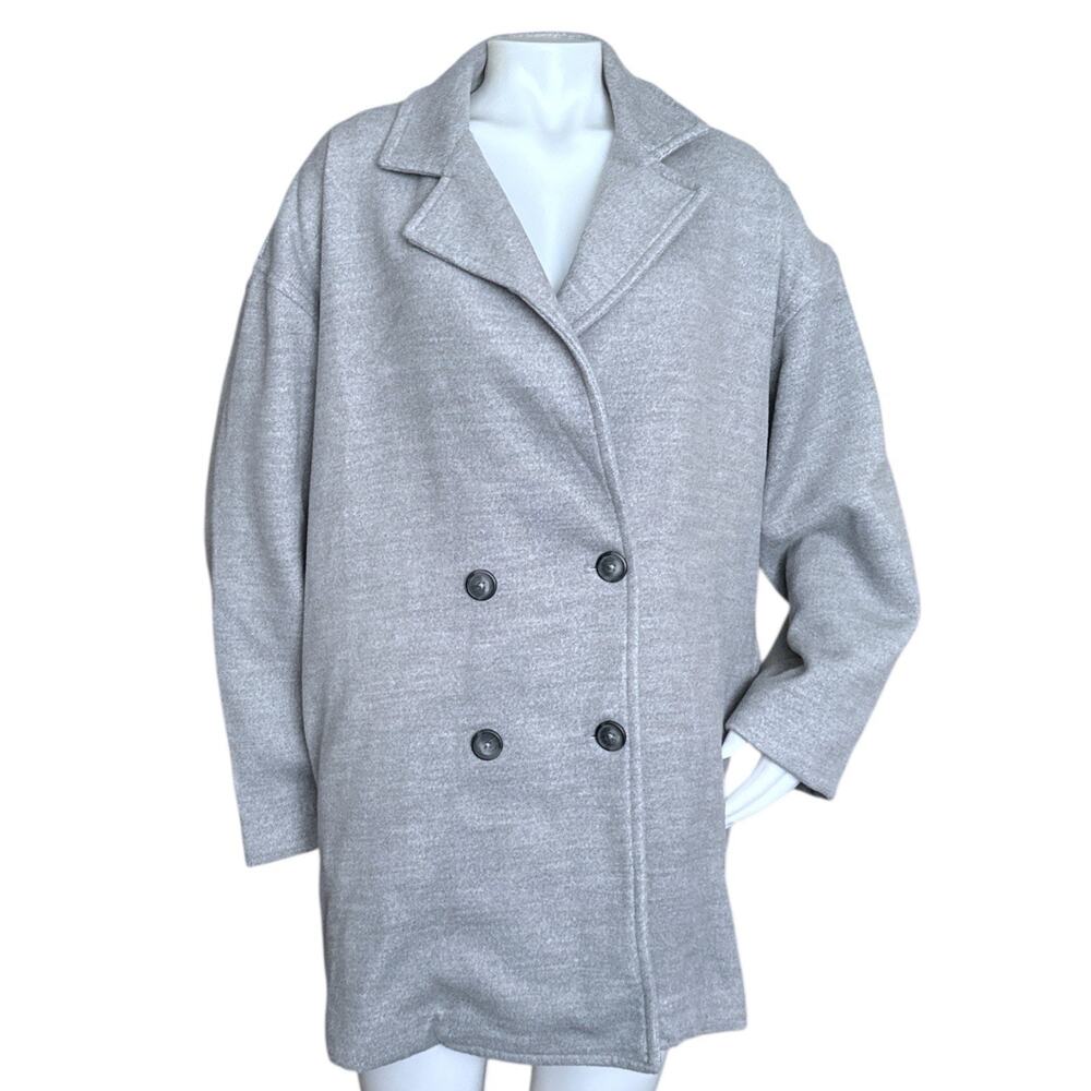 Free People Hannah Slouchy Oversized Blazer Jacket Gray Size Large